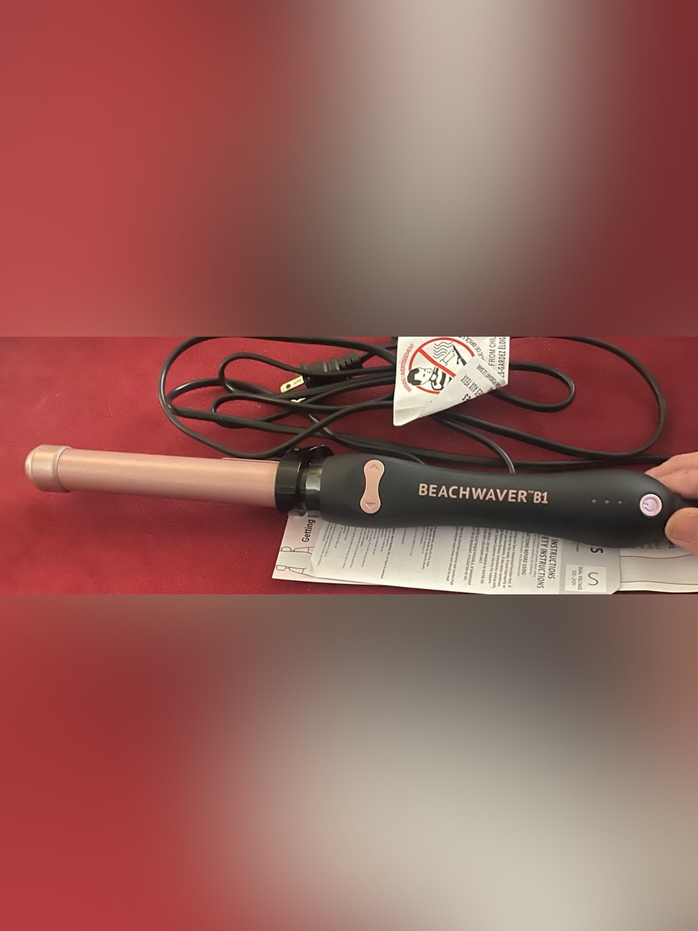 Beachwaver B1 Rotating Curling Iron | B1 in Midnight Rose - Picture 6 of 6